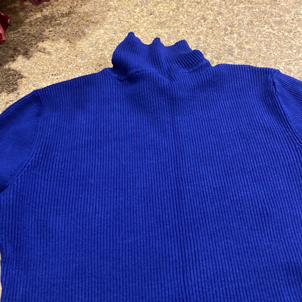 INC International Concepts Blue Short Sleeve Sweater Cuffs With Fun Buttons S - Picture 12 of 17